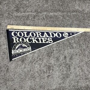 VTG Colorado Rockies Pennant Flag 97 MLB WinCraft USA Felt Banner Baseball Decor